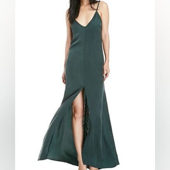 Flynn Skye Matte Silk Maxi Dress | Hunter Green | Size 1 | NWOT - Picture 11 of 12